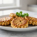 Deliziose polpette di ceci preparate in friggitrice ad aria.