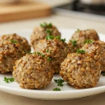Deliziose polpette di lenticchie preparate in friggitrice ad aria, croccanti e saporite.