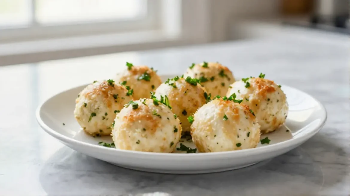Deliziose polpette di ricotta cotte in friggitrice ad aria.