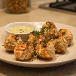 Deliziose polpette di salmone croccanti e leggere preparate nella friggitrice ad aria.