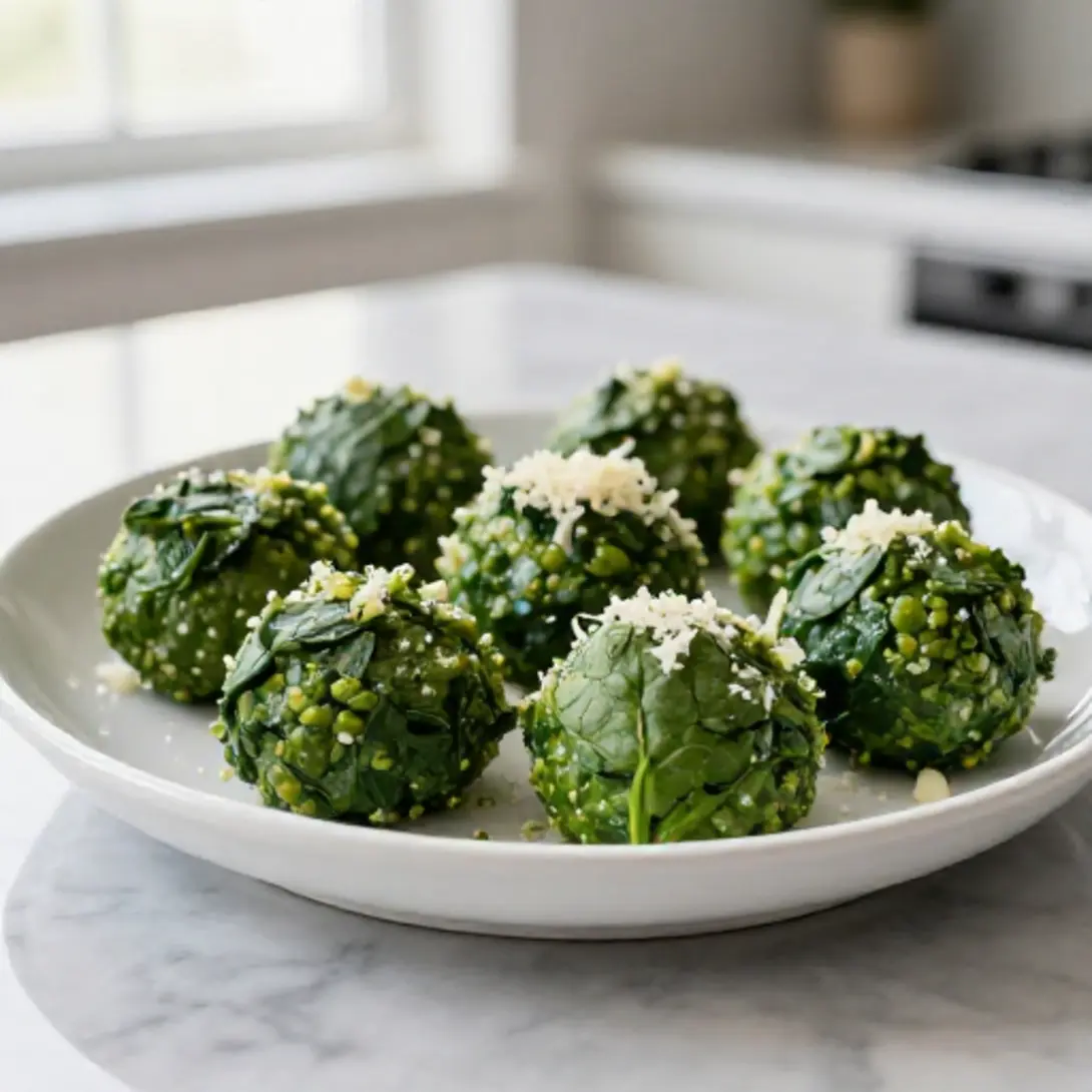 Ricetta per polpette di spinaci in friggitrice ad aria.