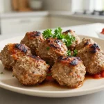 Deliziose polpette di tacchino preparate nella friggitrice ad aria per un pasto sano e gustoso.