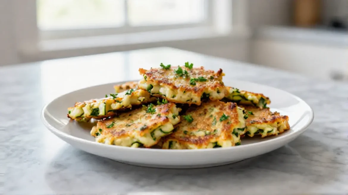 Polpette di zucchine fatte in friggitrice ad aria, perfette per un pasto sano.