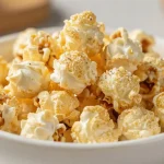 Deliziosi popcorn preparati nella friggitrice ad aria per uno snack leggero e croccante.