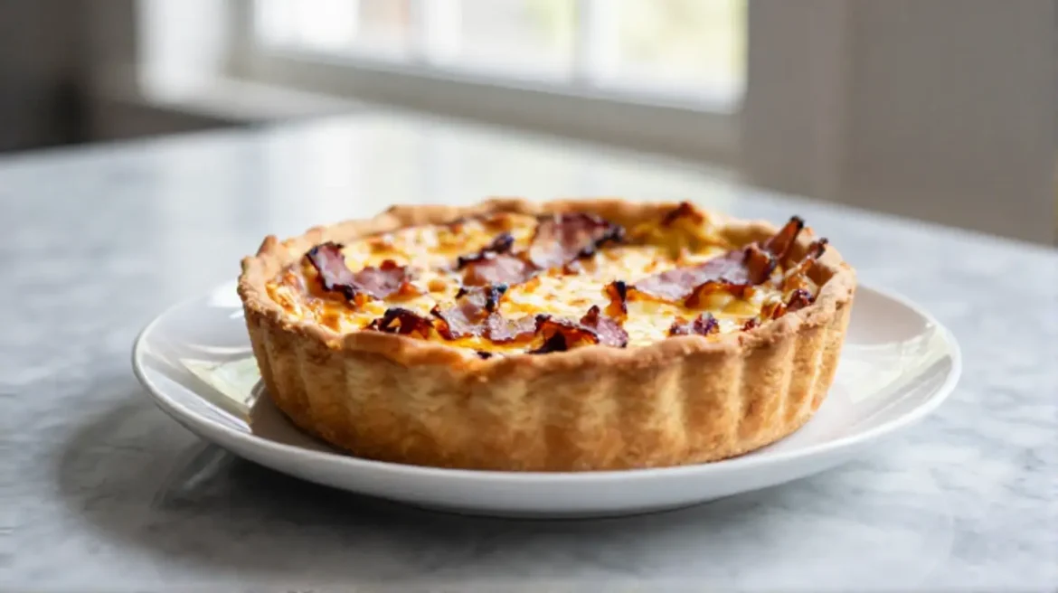 Quiche Lorraine cotta nella friggitrice ad aria, deliziosa e veloce!