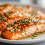 Delizioso salmone cucinato in friggitrice ad aria per una cena leggera.