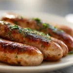 Salsiccia cotta in friggitrice ad aria per un pasto delizioso e sano.