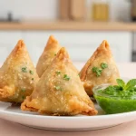 Deliziose samosa croccanti cotte nella friggitrice ad aria.
