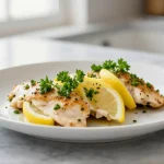 Scaloppine al limone preparate in friggitrice ad aria.