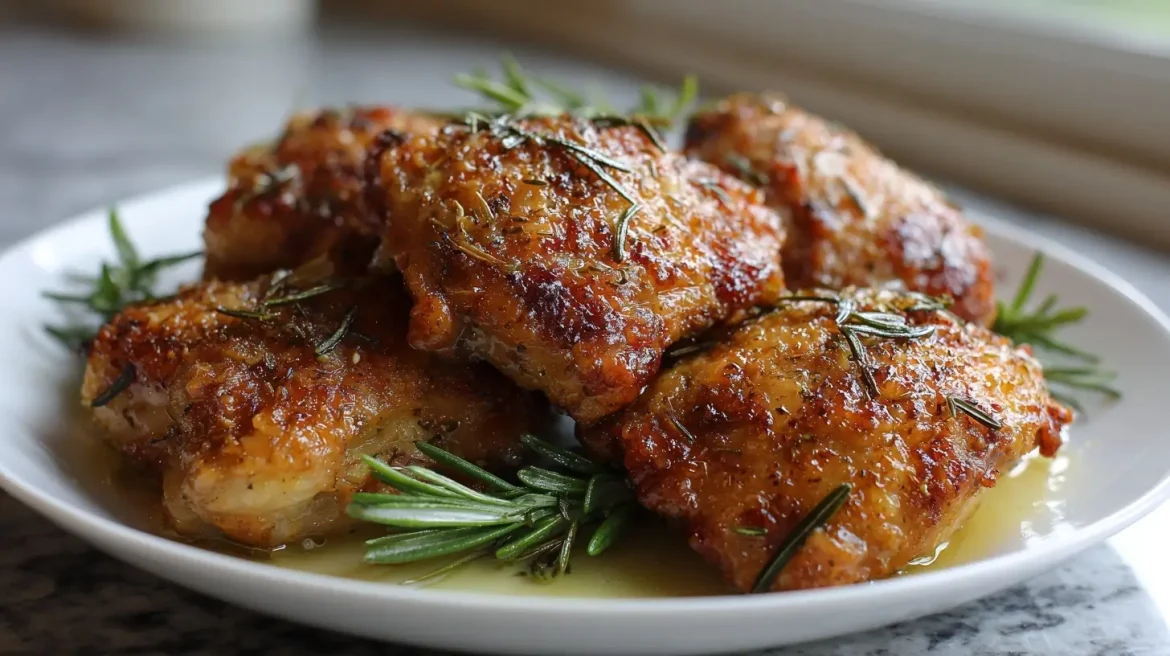 Sovracosce di pollo cucinate in friggitrice ad aria, croccanti e succose.