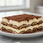 Delizioso tiramisù preparato in friggitrice ad aria.