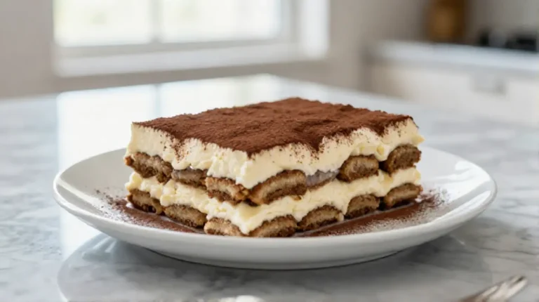 Delizioso tiramisù preparato in friggitrice ad aria.