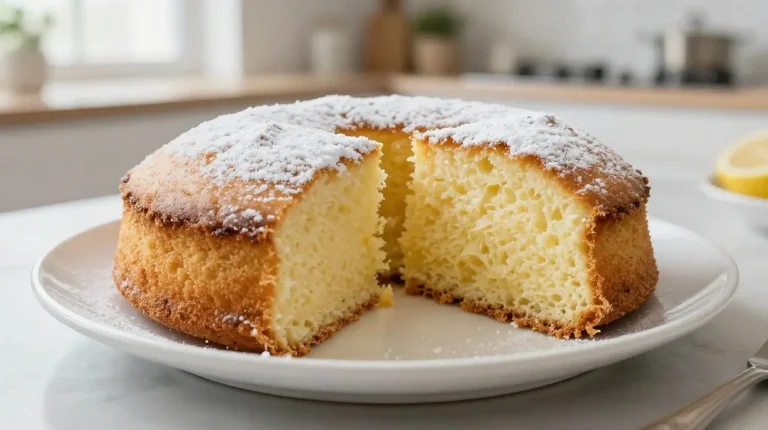 Deliziosa torta al limone preparata con la friggitrice ad aria per un dessert leggero e profumato.