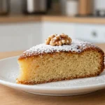 Deliziosa torta di noci preparata nella friggitrice ad aria, leggera e golosa.