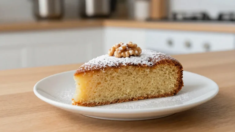 Deliziosa torta di noci preparata nella friggitrice ad aria, leggera e golosa.