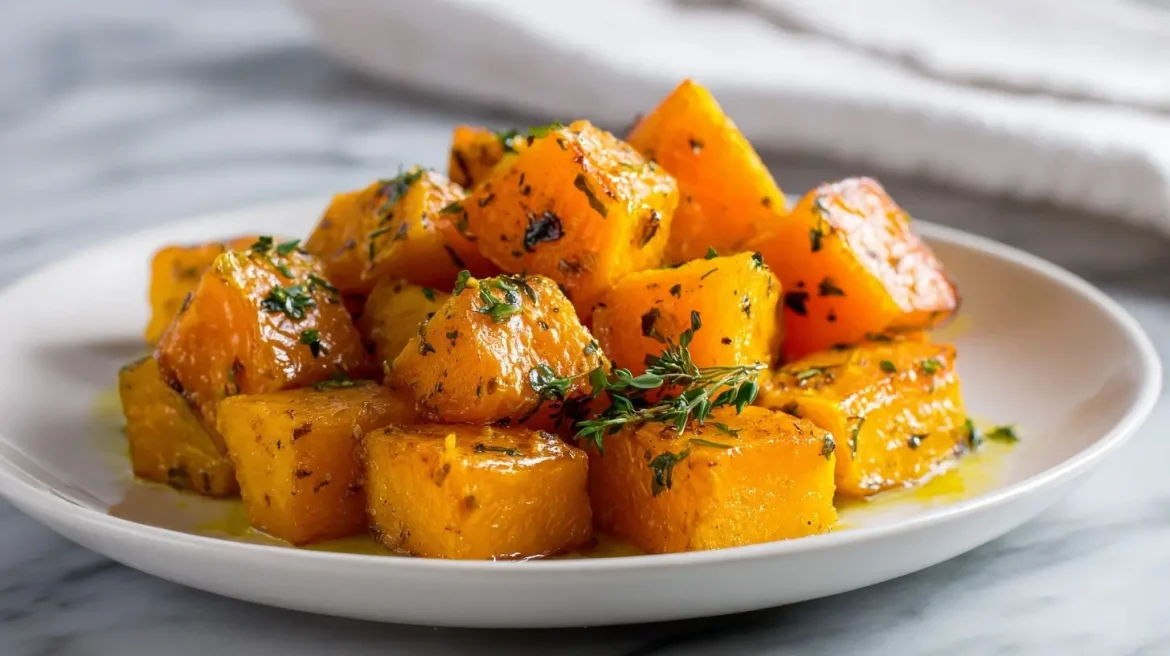 Deliziosa zucca cotta in friggitrice ad aria per un piatto gustoso.