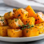 Deliziosa zucca cotta in friggitrice ad aria per un piatto gustoso.